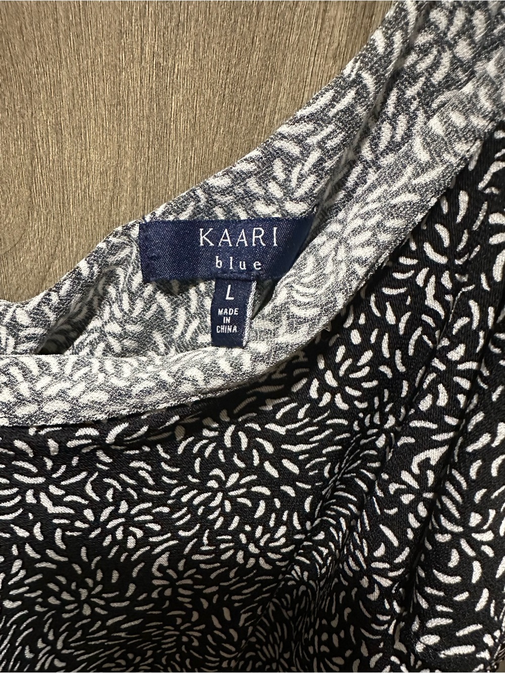 Kaari Blue Size L Black White One Shoulder Ruffle Romper - Picture 3 of 3